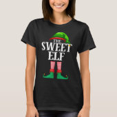 Sweet Elf Matching Family Kerstparty Pajama T-shirt (Voorkant)