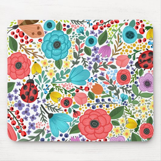 Sweet en Colorful Floral Ditsy | Mousepad Muismat (Voorkant)