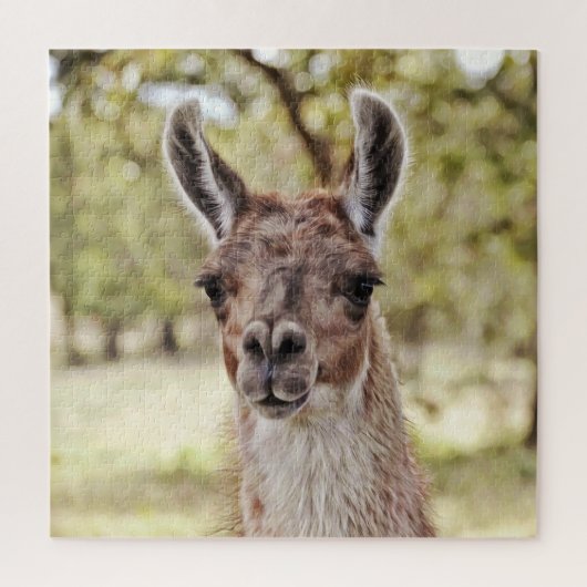 Sweet en Cute Llama Face Big Puzzle Legpuzzel (Verticaal)