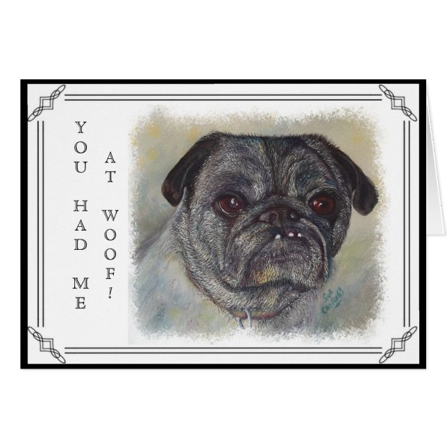 SWEET EN CUTE PUG (Voorkant Horizontaal)