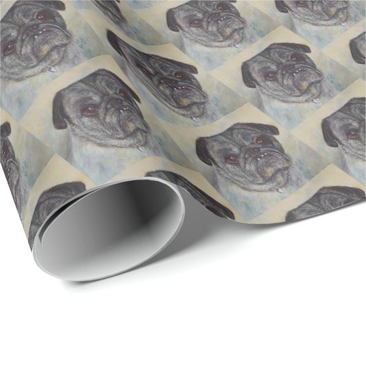 SWEET EN CUTE PUG CADEAUPAPIER (Rol Hoek)