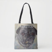 SWEET EN CUTE PUG TOTE BAG (Voorkant)