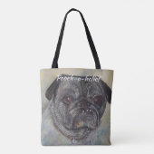 SWEET EN CUTE PUG TOTE BAG (Achterkant)