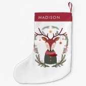 Sweet en feestelijke kerstfeestdag kleine kerstsok (Achterkant)