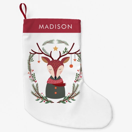 Sweet en feestelijke kerstfeestdag kleine kerstsok (Voorkant)