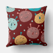 Sweet- en Gekke Alien-monsters Kussen (Achterkant)