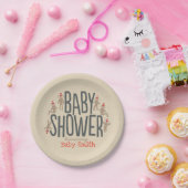 Sweet- en Gekke socket-aap Baby shower Papieren Bordje (Feest)