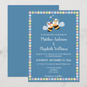 Sweet en kleurrijk stemmiddel voor het huwelijk kaart (Voorkant / Achterkant)