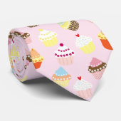 Sweet- en kleurrijke cupcake-patroon stropdas (Opgerold)