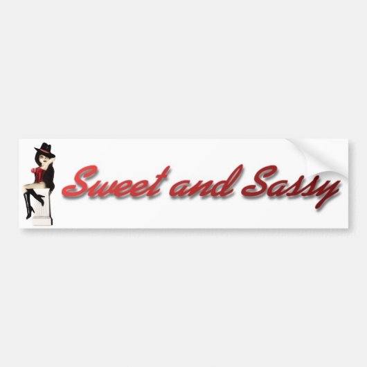 Sweet- en Sassy-Bumperstickers Bumpersticker (Voorkant)