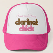 Sweet en Sassy Clarinet Chick Music Gift Trucker Pet (Voorkant)