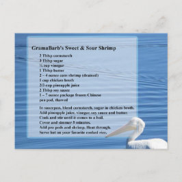 Sweet en zure garnalen Briefkaart ontvangen