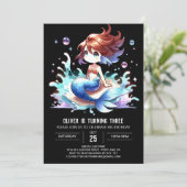 Sweet Enchanted Mermaid Birthday Kaart (Staand voorkant)