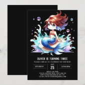 Sweet Enchanted Mermaid Birthday Kaart (Voorkant / Achterkant)