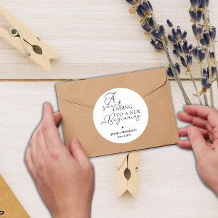 Sweet Ending naar Nieuw Begin 2024 Afstuderen Ronde Sticker