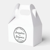 Sweet Ending Nieuw Begin Rustieke Krans Bruiloft Bedankdoosjes (Voorkant Zijde)