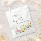 Sweet Ending Nieuw Begin | Wildflower bruiloft Bedankzakje (Geknipt)