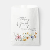 Sweet Ending Nieuw Begin | Wildflower bruiloft Bedankzakje (Voorkant)