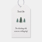 Sweet Ending Pine Trees Wedding Cadeaulabel (Achterkant)