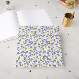 Sweet erwt blauw en crème cottage core ontwerp gastenboek