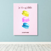 "Sweet Essence of Life gepersonaliseerde Franse Ma Canvas Afdruk (Insitu (Houten vloer))