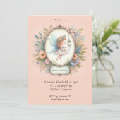 Sweet Fairy Baby shower Kaart (Staand voorkant)