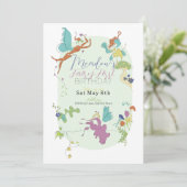 Sweet Fairy Eerste Verjaardag Uitnodigen Kaart (Staand voorkant)