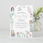 Sweet Fairy eerste verjaardagsfeestje Kaart (Staand voorkant)