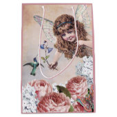 Sweet Fairy Greets Hummingbird Medium Cadeauzakje (Voorkant)