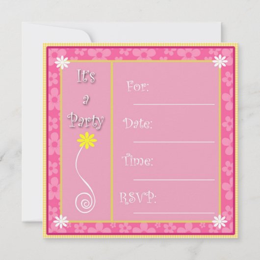 Sweet Fairy Party Uitnodigingen (Achterkant)