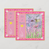 Sweet Fairy Party Uitnodigingen door Molly Harriso (Voorkant / Achterkant)