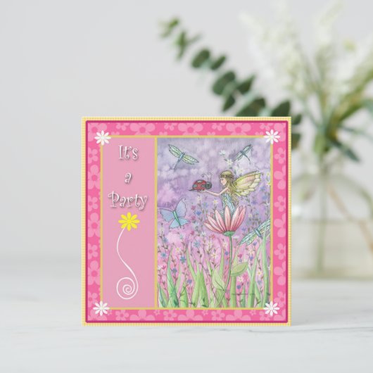 Sweet Fairy Party Uitnodigingen door Molly Harriso (Staand voorkant)