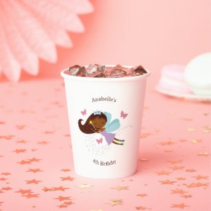 Sweet Fairy Princess Girl's Birthday Papieren Bekers
