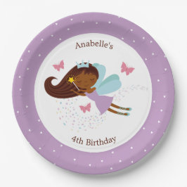 Sweet Fairy Princess Girl's Birthday Papieren Bordje