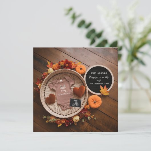 Sweet fall  pregnancy announcement  kaart (Staand voorkant)