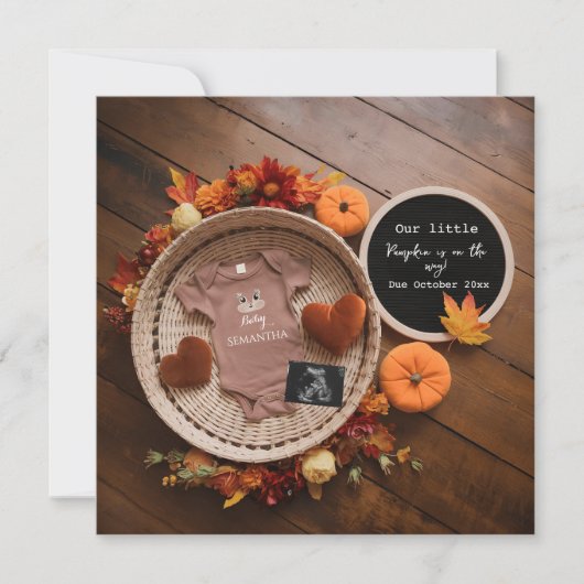Sweet fall  pregnancy announcement  kaart (Voorkant)