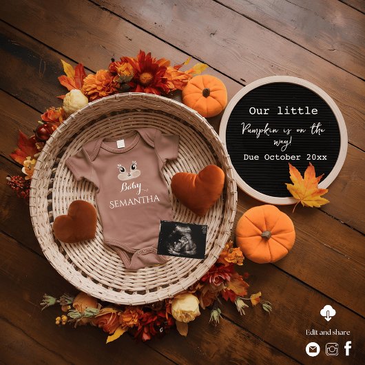 Sweet fall  pregnancy announcement  kaart