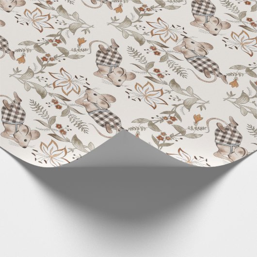 Sweet Fancy muis, gebarsten breecheltje Cadeaupapier (Hoek)