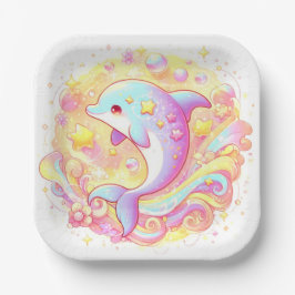 Sweet Fantasy Dolphin Baby shower Papieren Bordje
