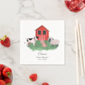 Sweet Farm Animals Baby shower Servet (Insitu)