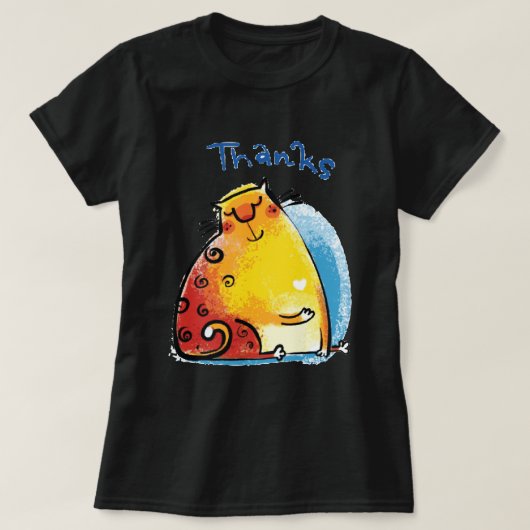 Sweet Fat Cat T-shirt (Design voorkant)