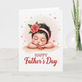 Sweet Fathers Day Rose Card Kaart
