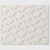 Sweet Feminine Waterverf Floral Cadeaupapier (Vlak)