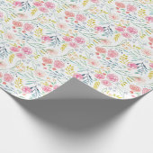 Sweet Feminine Waterverf Floral Cadeaupapier (Hoek)