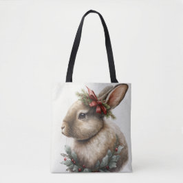 Sweet Festive Bunny Rabbit Canvas tas