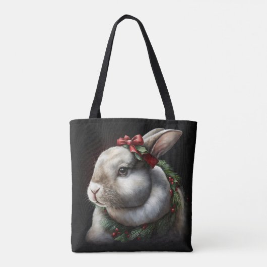 Sweet Festive Bunny Rabbit Tote Bag (Achterkant)