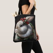 Sweet Festive Bunny Rabbit Tote Bag (Dichtbij)