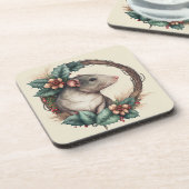 Sweet Festive Pet Rat Feestdagen/Kerstmis Bier Onderzetter (Linkerzijde)