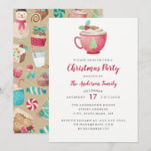 Sweet Festive Waterverf Mok kerstfeestdag Kaart (Voorkant / Achterkant)