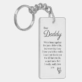 Sweet First Baby Aankondiging aan papa Sleutelhanger (Voorkant Links)